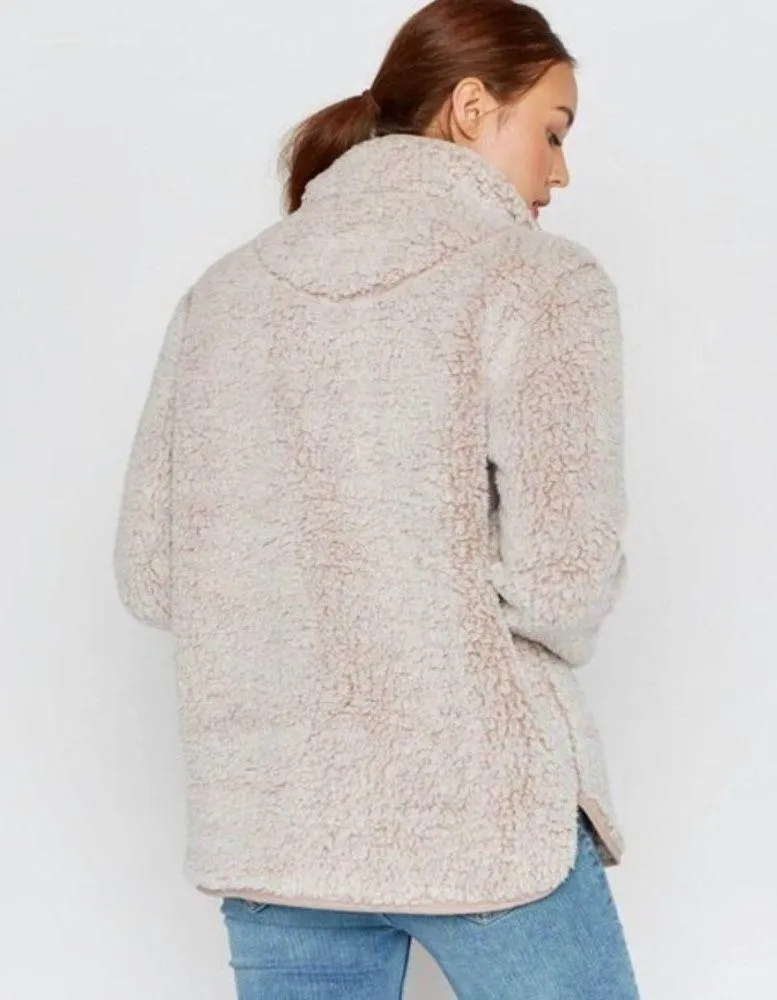 💕THREAD & SUPPLY💕 Fleece Quarter Zip Pullover Pink Size XS - Image 3