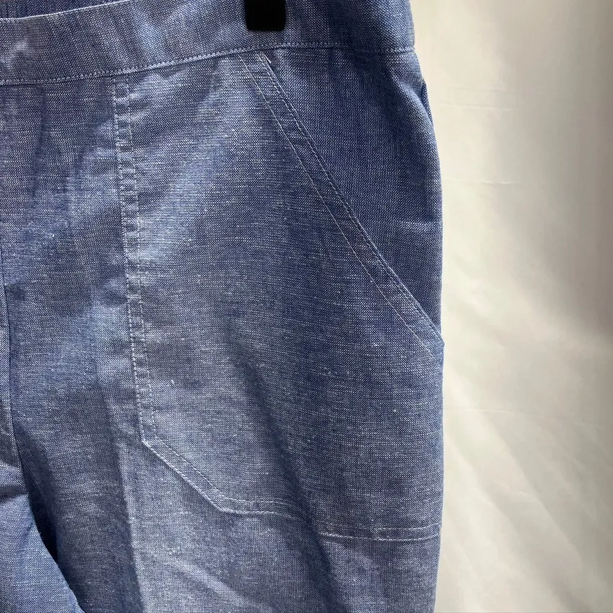 Alfred Dunner Classic Fit Pant Womens 12 Linen Blend Lightweight White Lotus New - Image 4