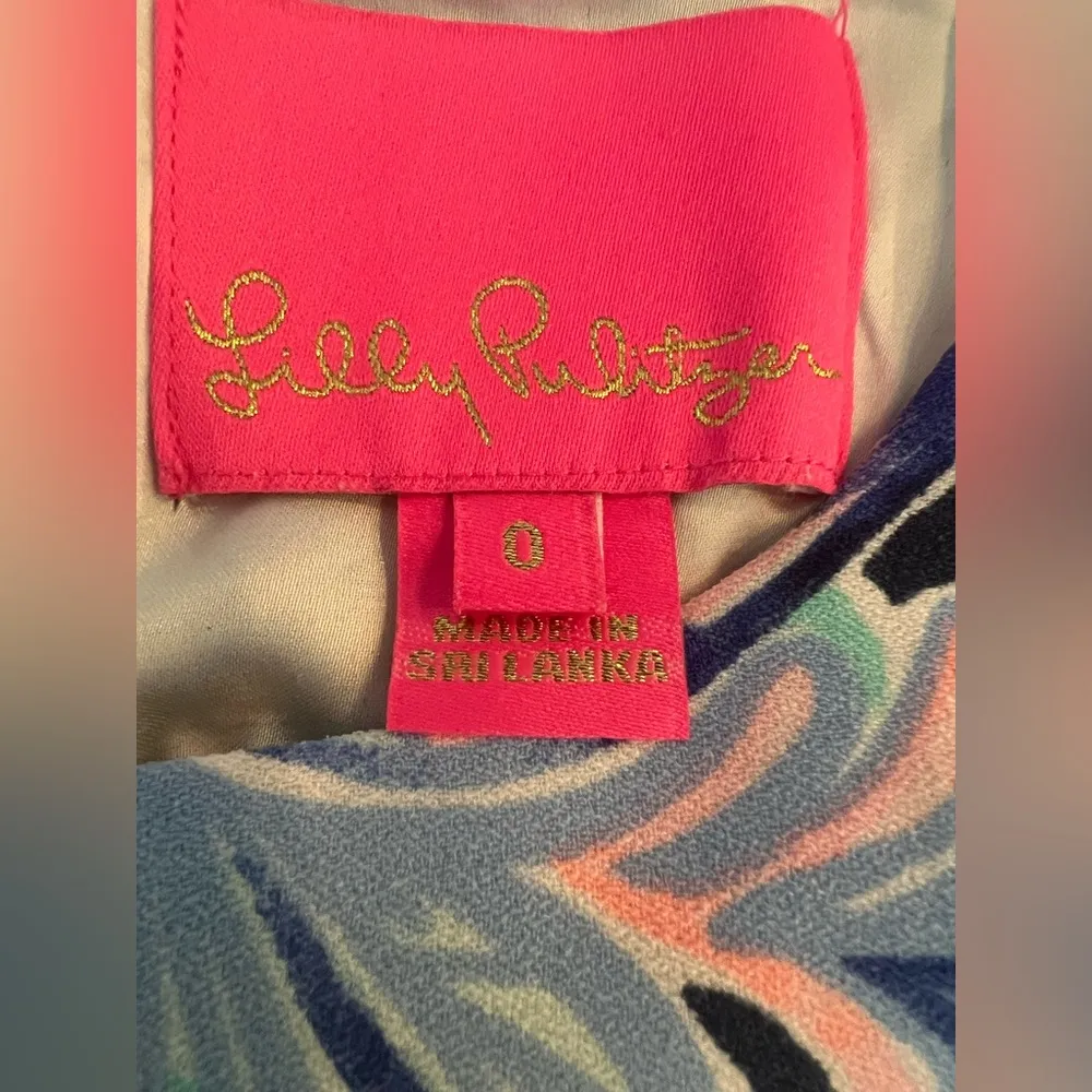 Lilly Pulitzer Donna Romper Dress High Tide Navy Holy Flockamolie Size 0 EUC - Image 6