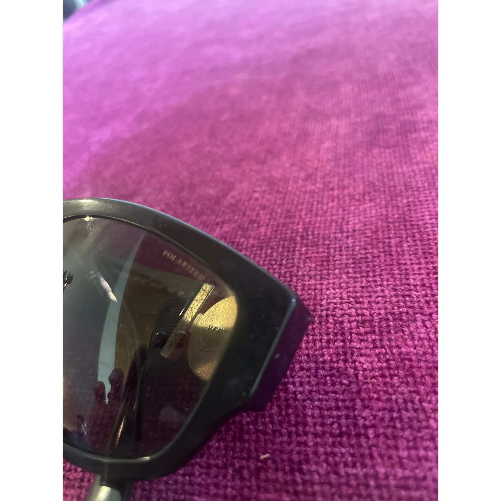 VERSACE Black Cat Eye Sunglasses Gold Medusa AS-IS CONDITION Polarized VE 4372 - Image 6