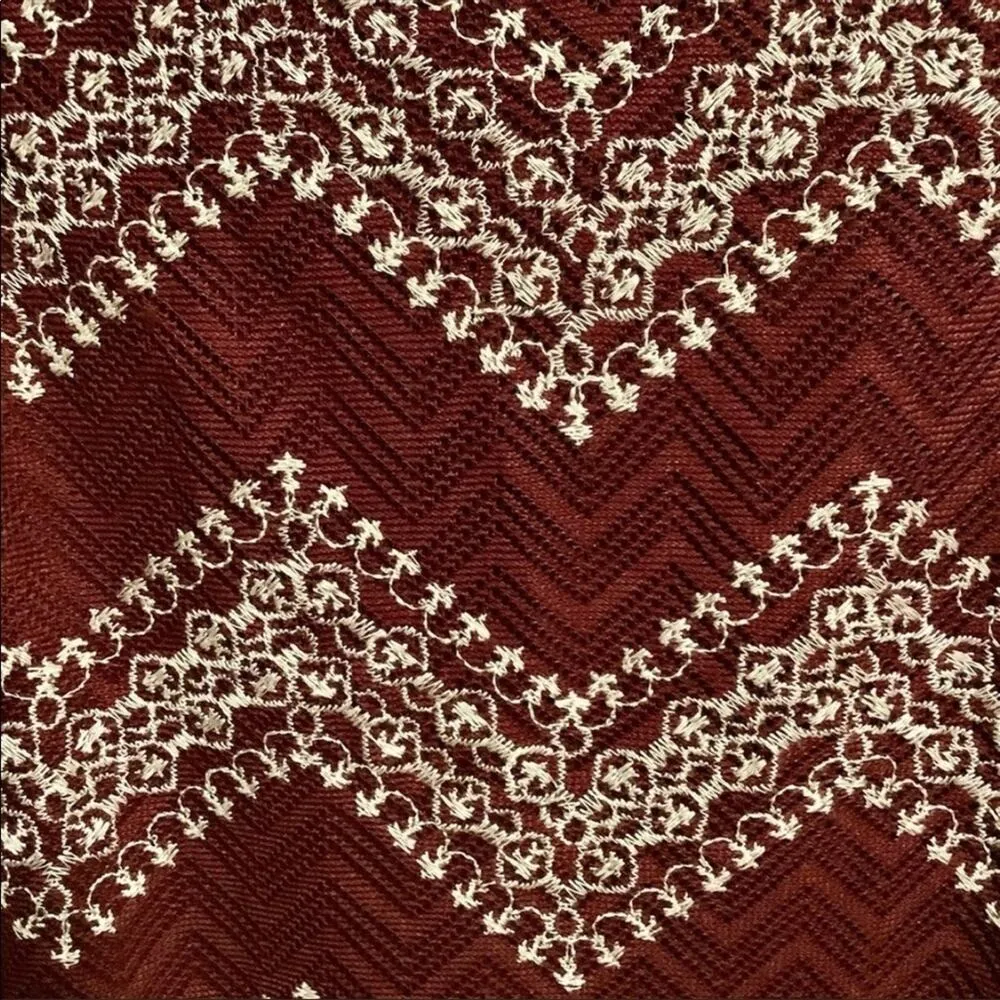 Xhileration Juniors Teens Red White Soft Zig Zag Dress Size Large - Image 8