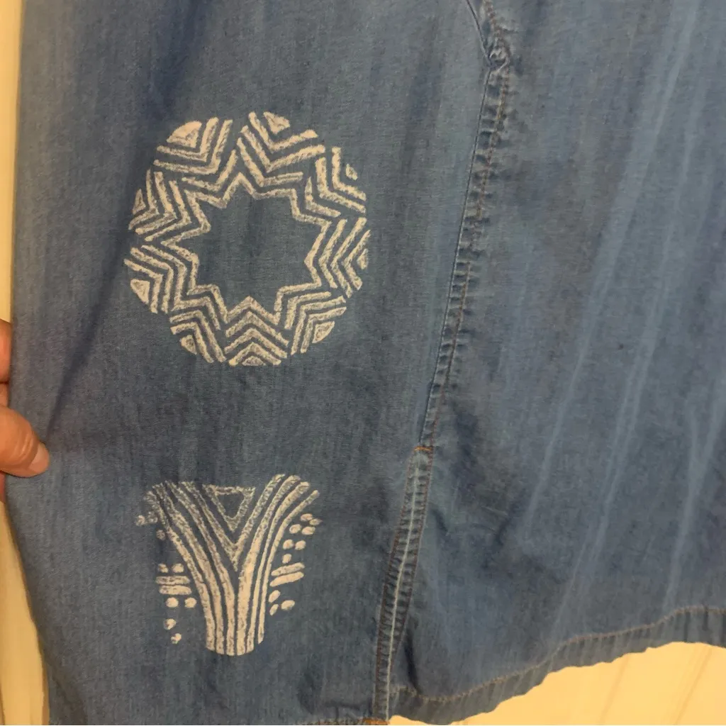 Blue Cactus Women’s Maxi Denim Tribal Southwestern 2X Dress. 2594 - Image 7