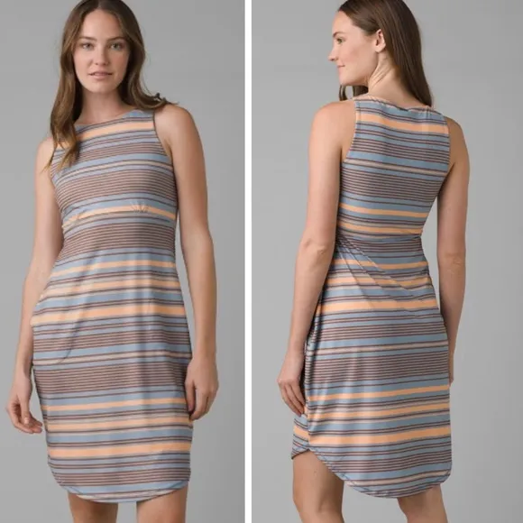 NWT Prana Women Emerald Lake Dress  Rey Clay Stripe XS - Image 2