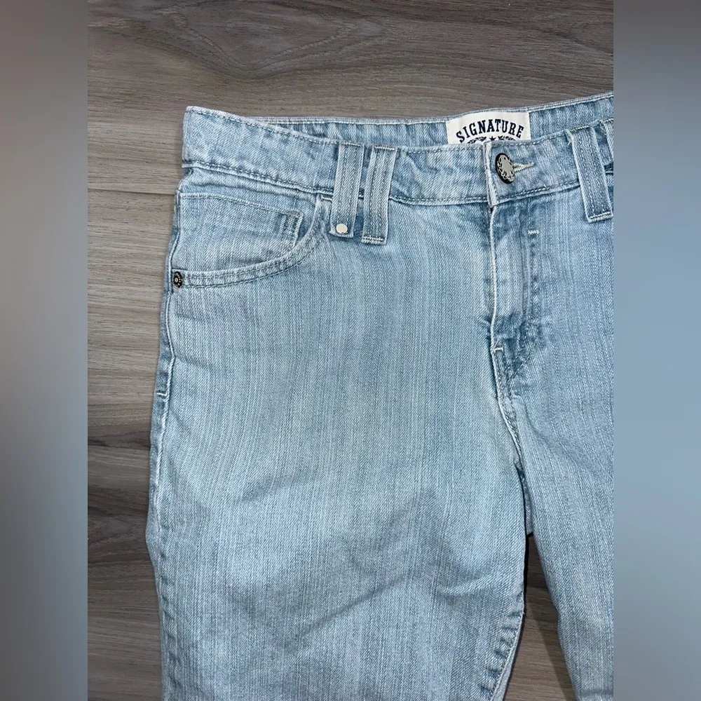 Vintage 90s Levi Strauss & Co Women’s Signature Cotton Stretch Jean Shorts Sz 10 Blue - Image 2