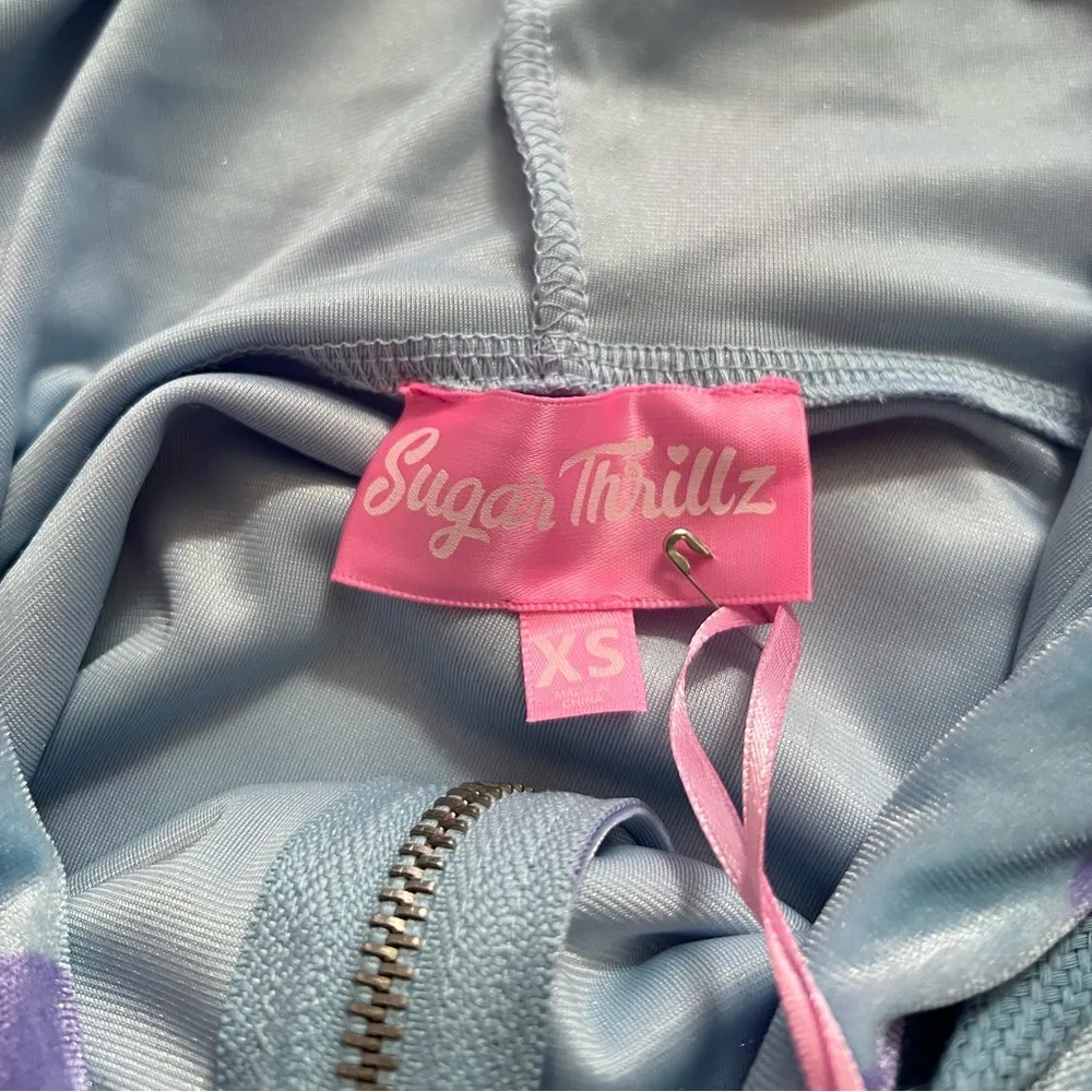 Dolls Kill blue and purple heart jacket - Image 2