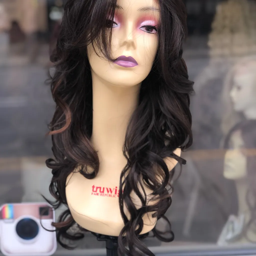 Long brown Highlights Wig 13X6 Freepart fullcap - Image 5