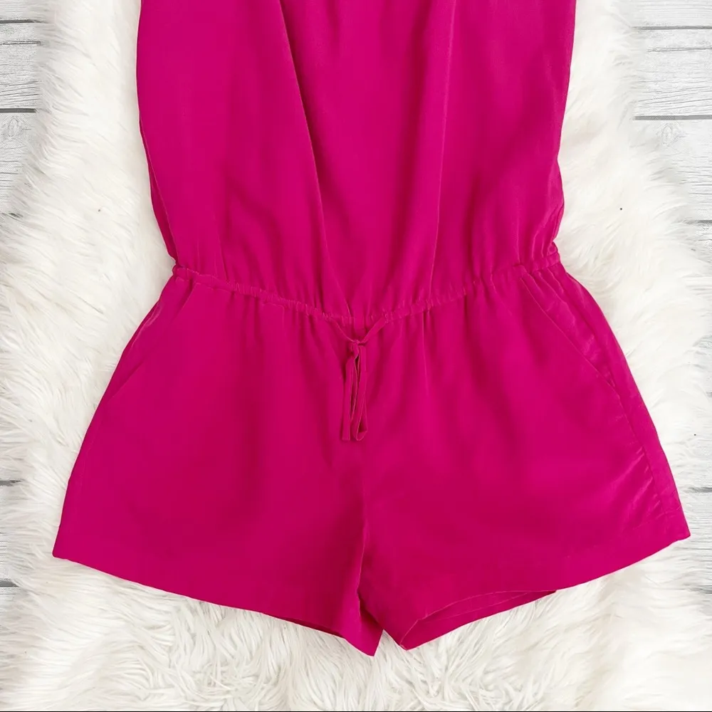 Joie Silk Fuchsia Romper - Image 4