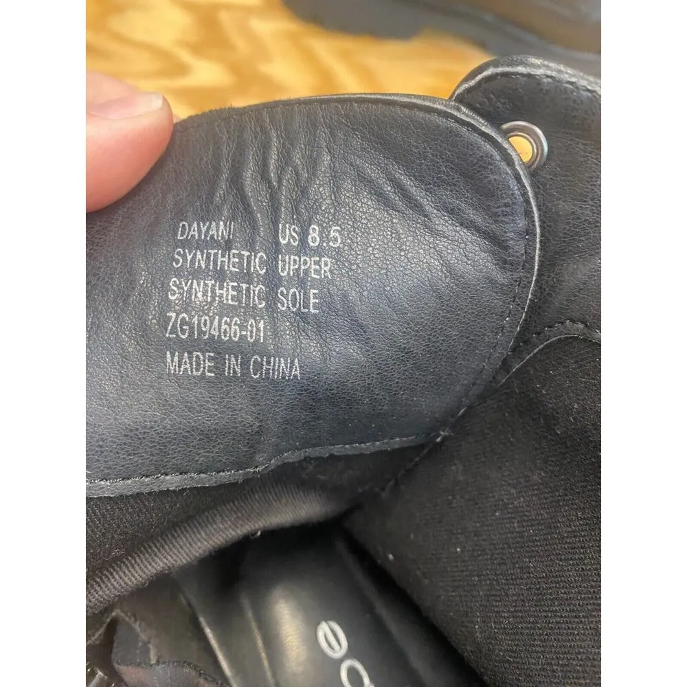 Bebe Dayani J Z19466-01 Women’s Black Lace Up Ankle Combat Boots Size 8.5 S14 - Image 7