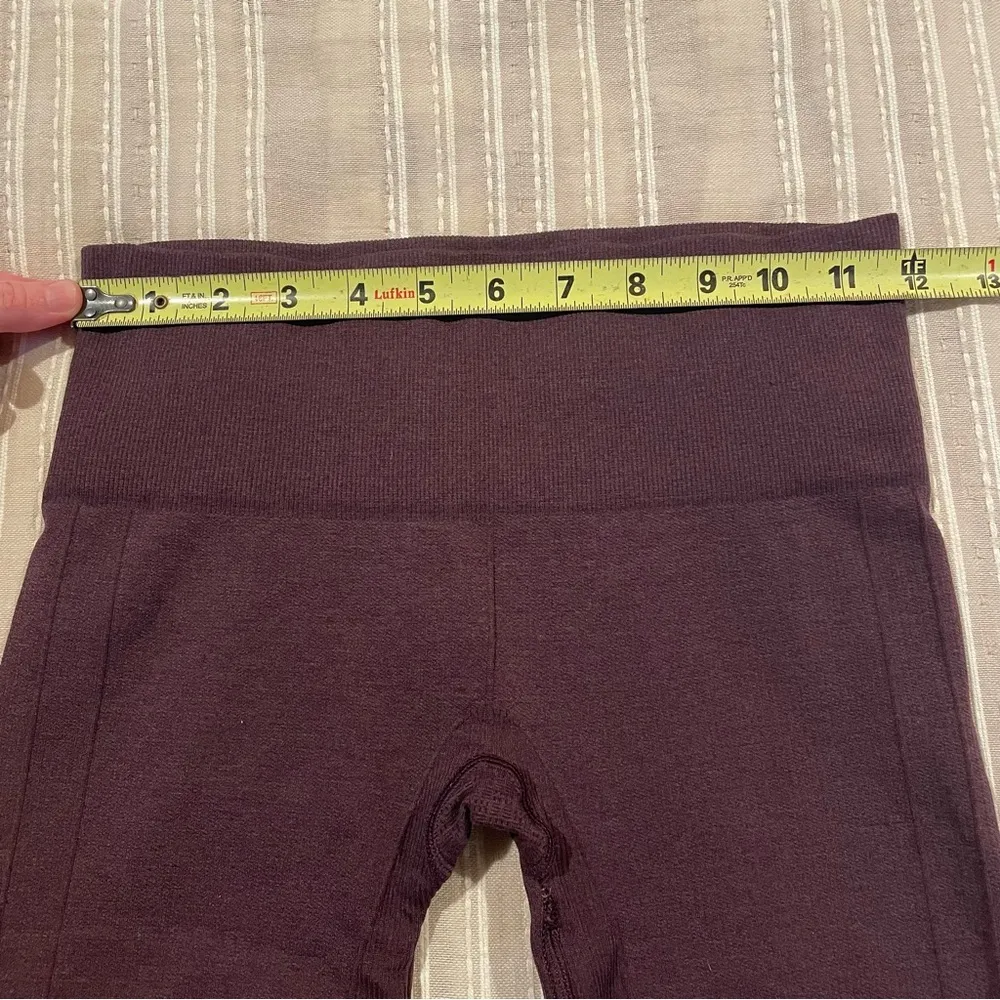 Lululemon In The Flow Crop II Leggings Heathered Black Cherry Purple 2 W6B41S - Image 6