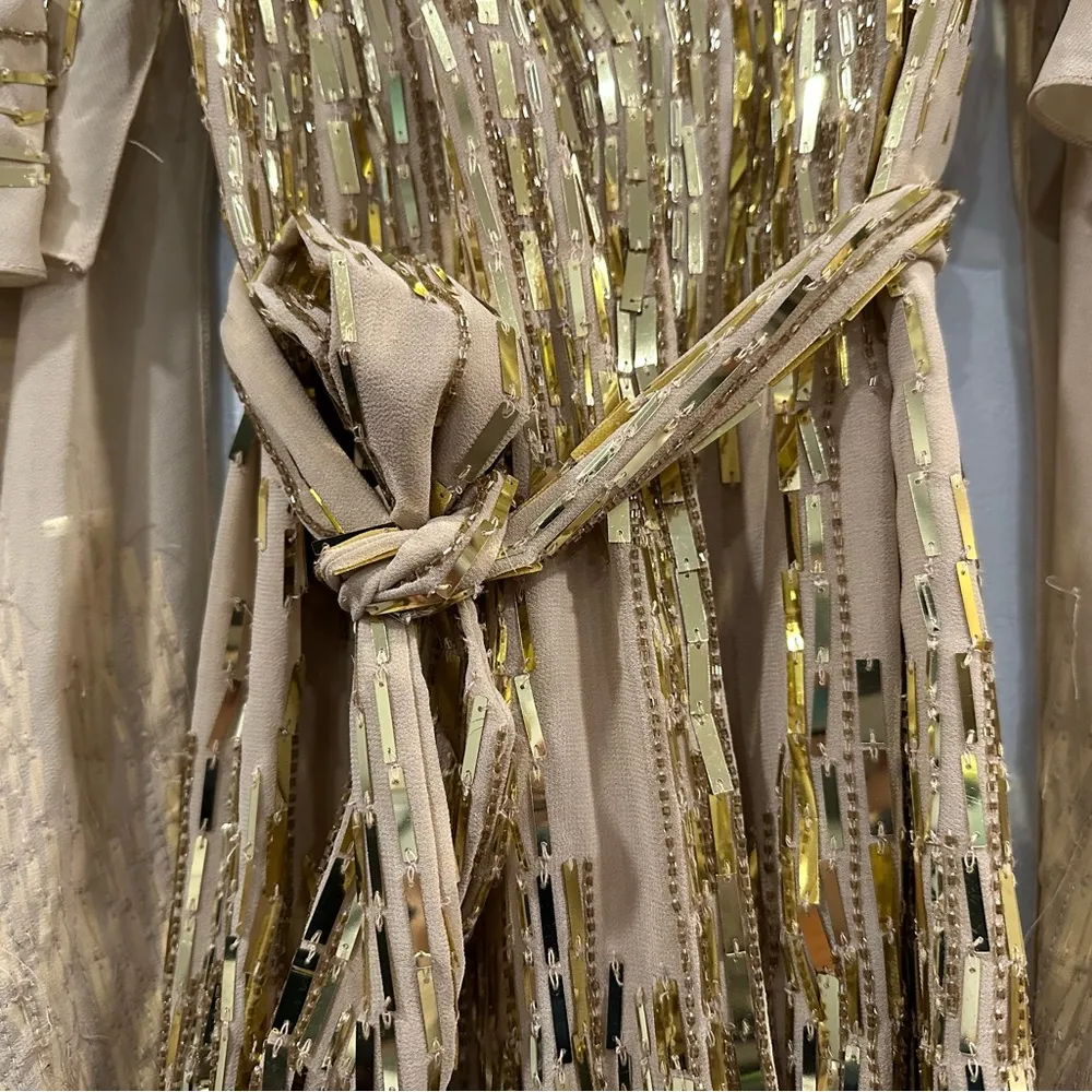 Mac Duggal 10036 Cape Sleeve Embellished Dress XS - Image 9