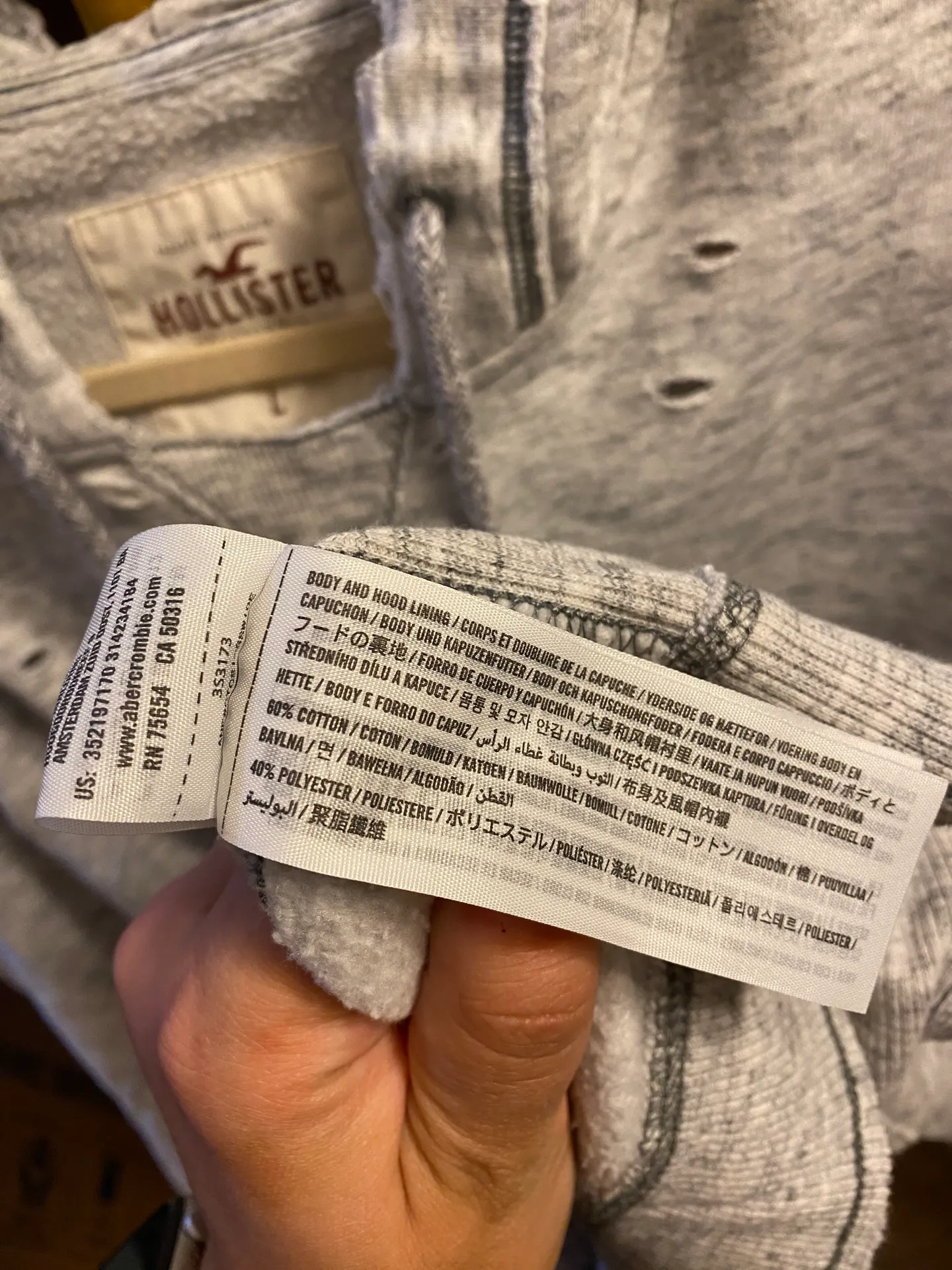 Hollister Gray Sweater Pullover Sweatshirt - Image 5