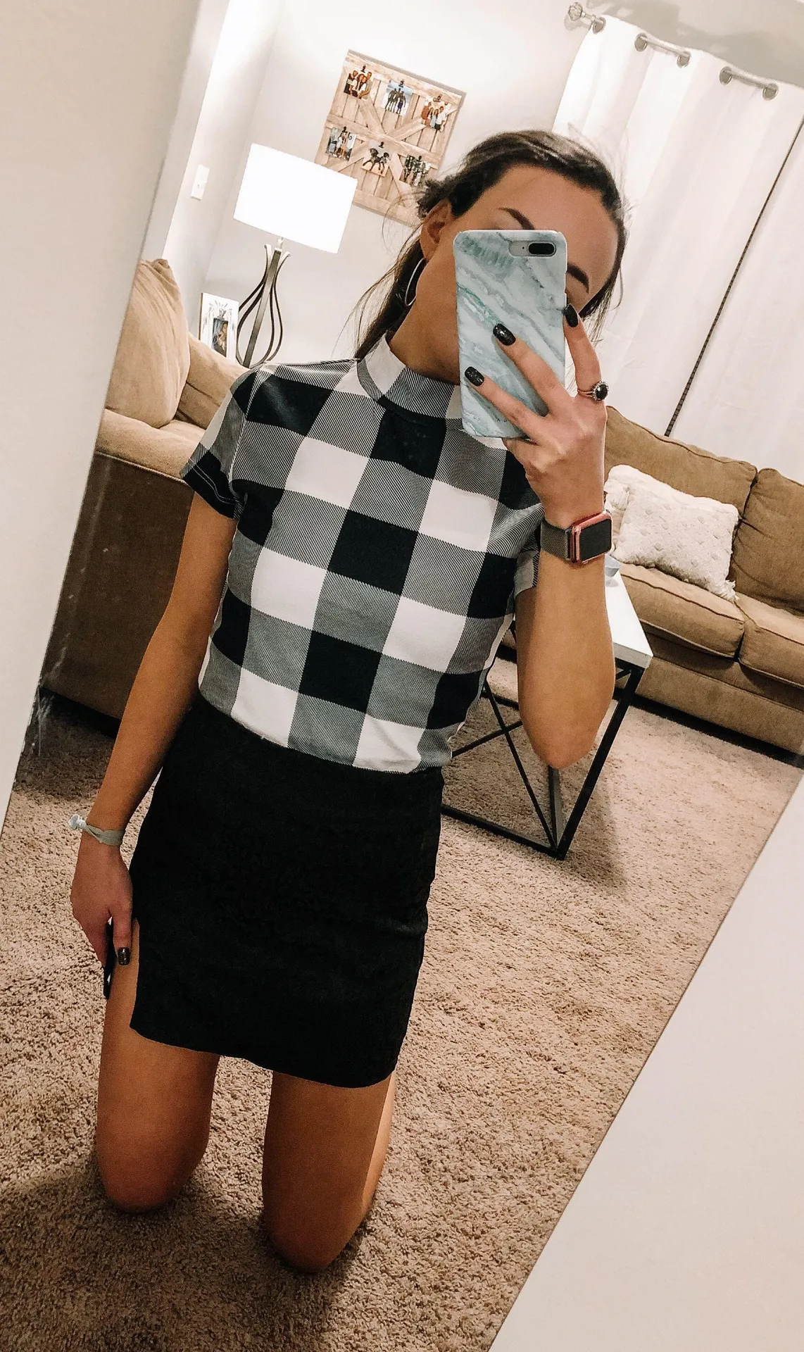 SheIn checkered top - Image 2