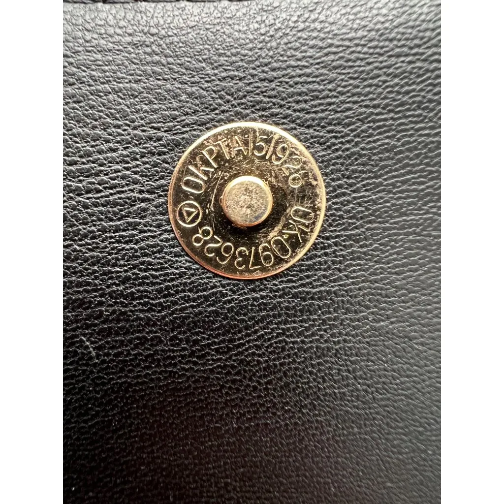 Bebe Quilted Black Leather Crossbody Purse With Gold Chain Strap & Rhinestone Lo - Image 9