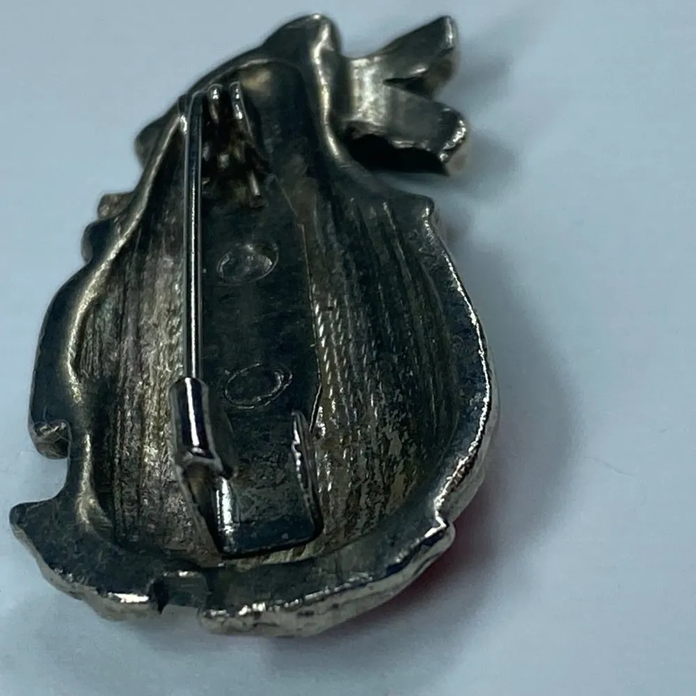 Christmas Holiday Penguin Jewelry Pin Brooch Silver Green Red White Colorful - Image 6