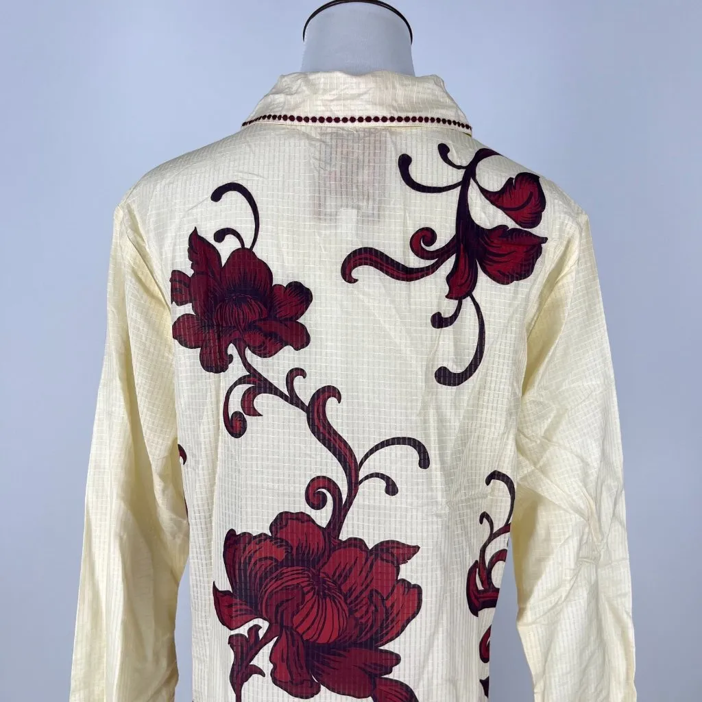 NWOT Johnny Was Floral Long Sleeves Midi Shirt Dress Cover-Up Size S - Image 7