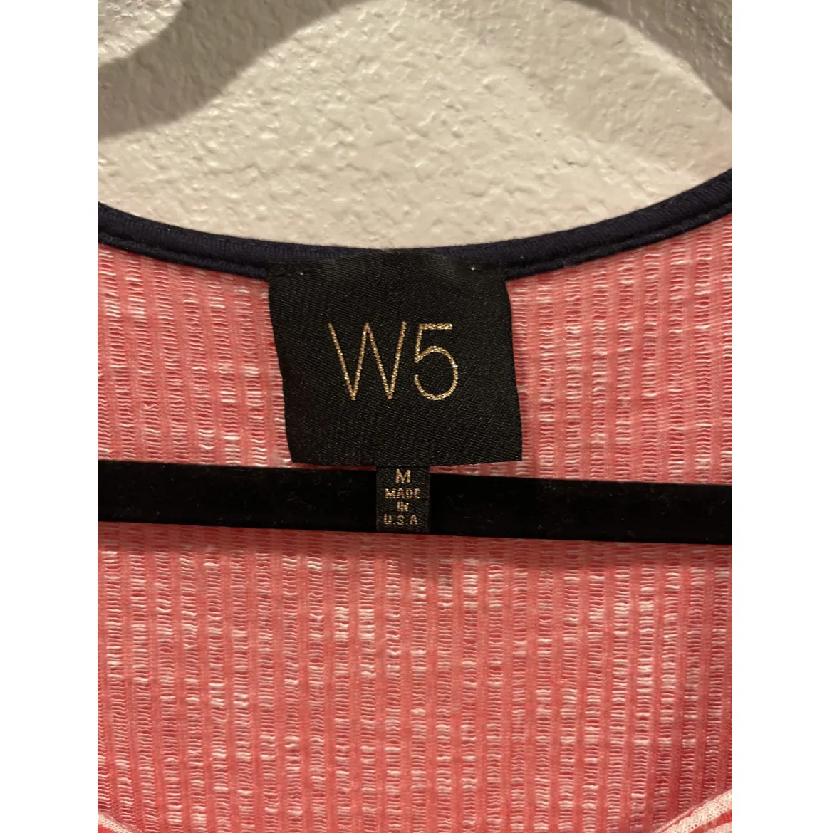 Anthropologie W5 Red White Stripe Short Flutter Square Neck Blouse - Image 2