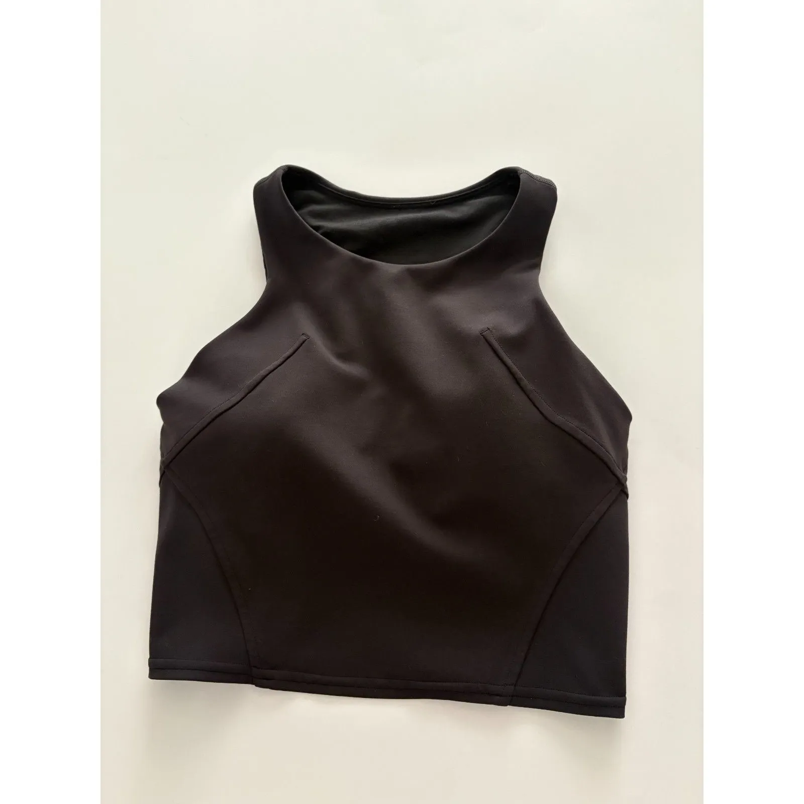 Lululemon Wunder Train Black Racer Back Tank Top Built In Bra Size 4 - Image 3