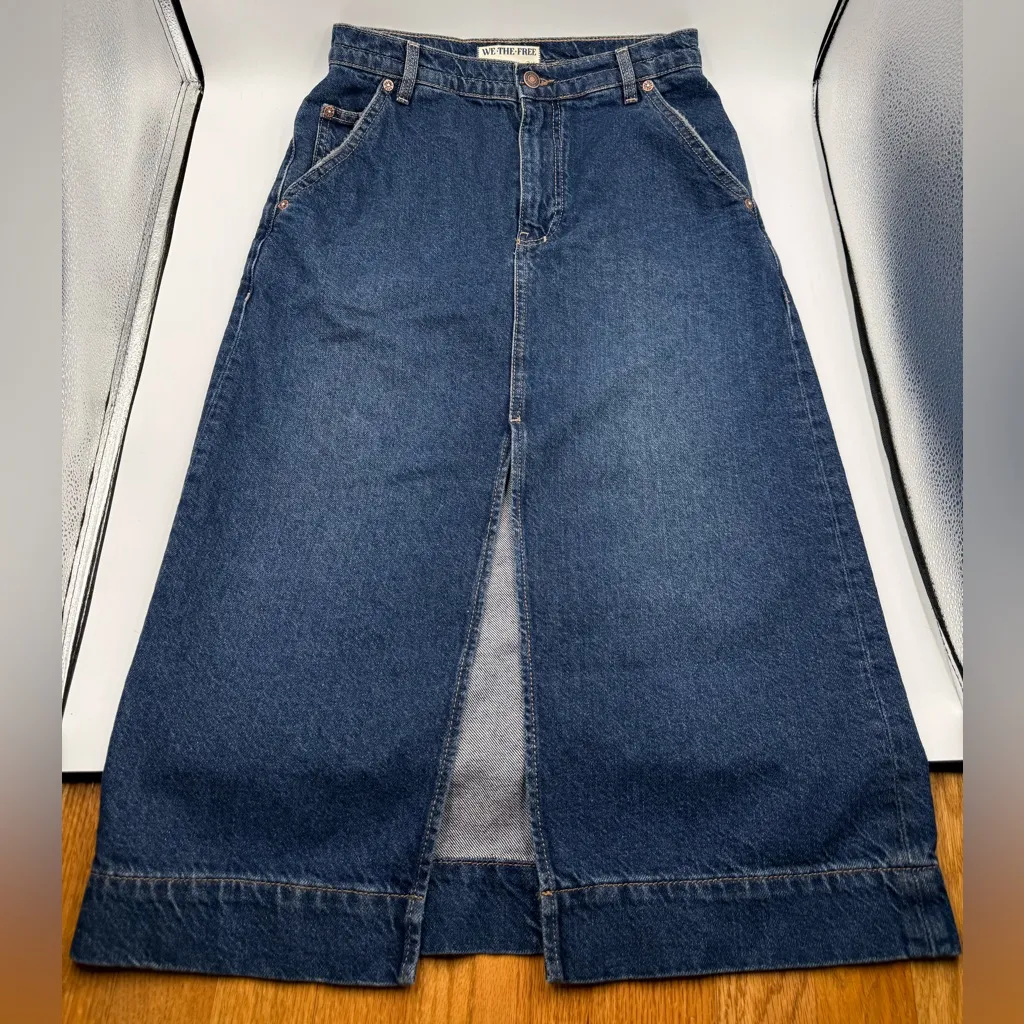 Free People We The Free Wild Roses Midi Skirt - Image 4