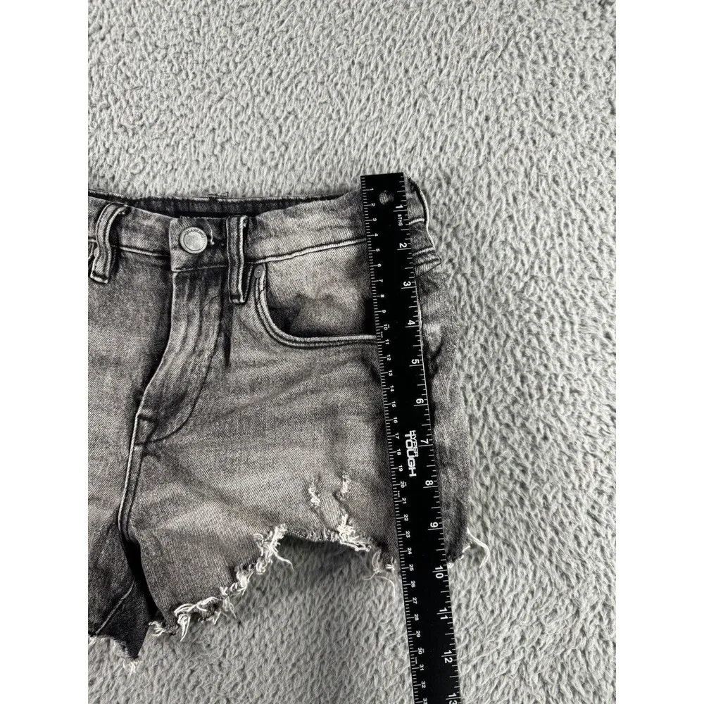 Blank NYC Denim Shorts Women 25 Vintage High Rise Raw‎ Fringe Hem - Image 4