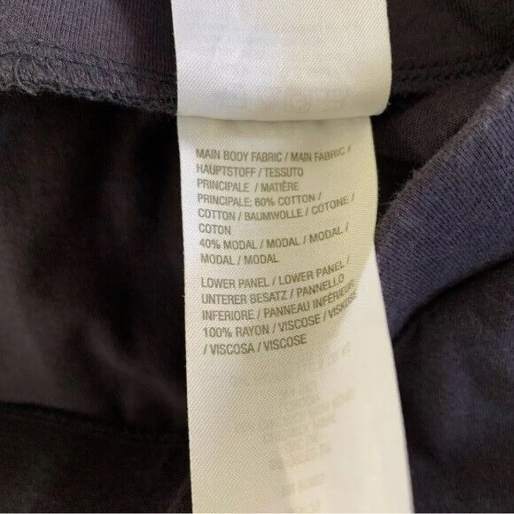 LOGO Lori Goldstein Navy Gray Colorblock High Low Hem Skirt XS Boho Flowy Trendy - Image 5