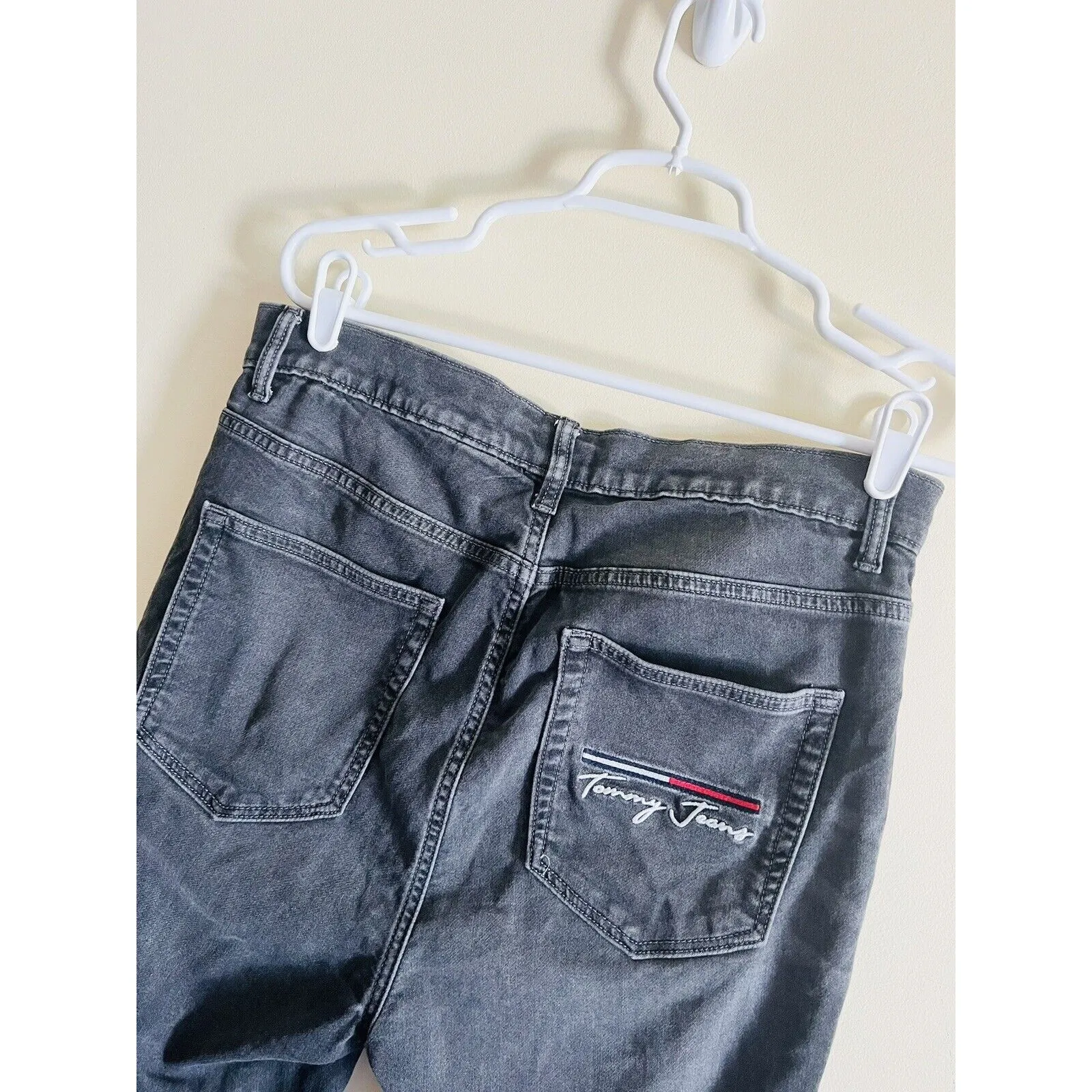 Tommy Hilfiger High‎ Rise Stretch Legging Jeans Flex Grey Vintage wash 12 - Image 2