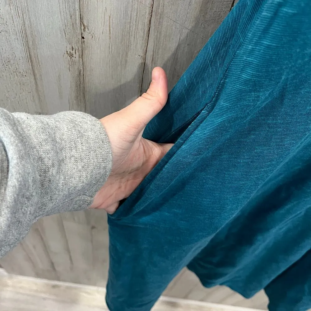 Toad & Co Teal Avalon Tank Stretch Jersey Fit & Flare Sundress Pockets Small - Image 4