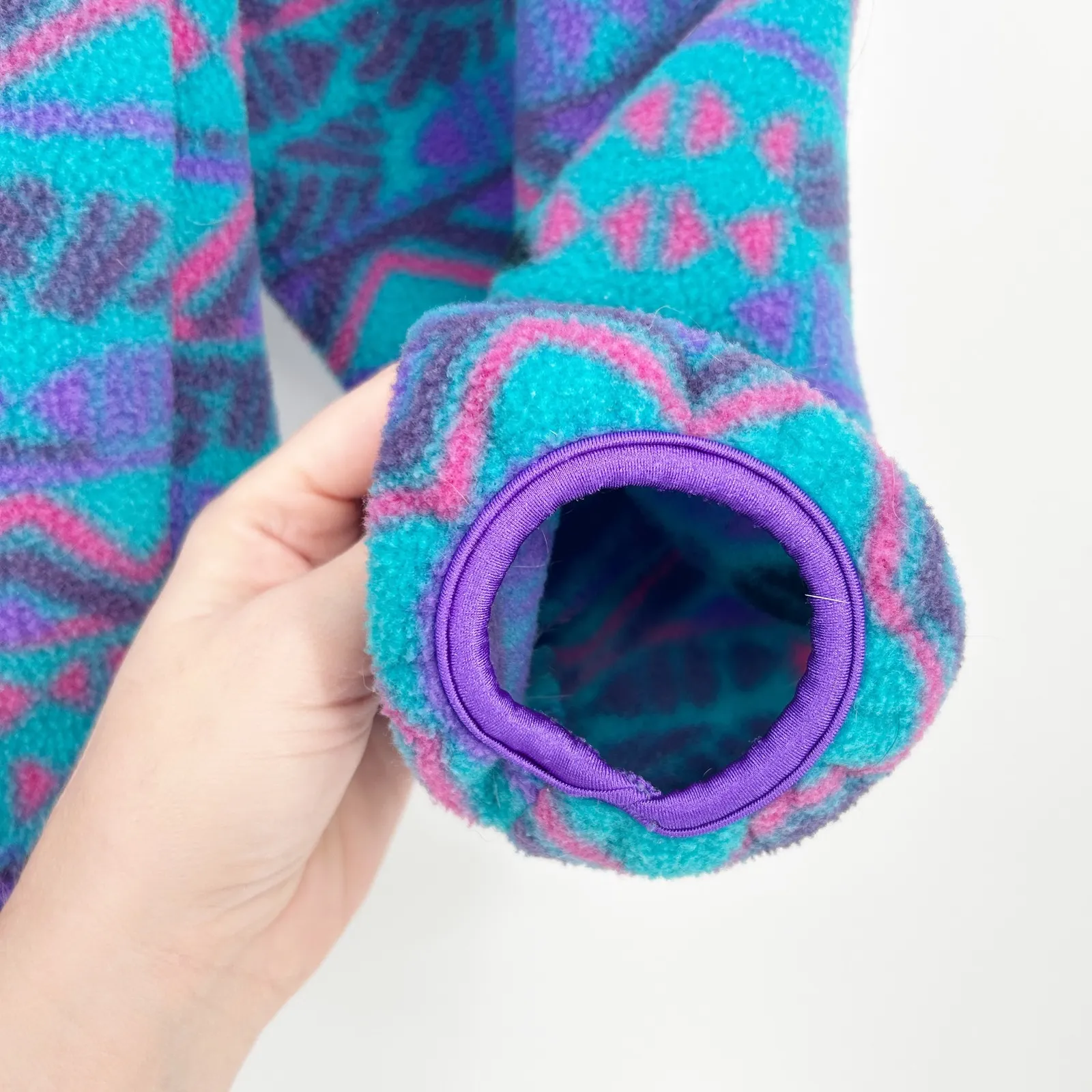 Columbia Womens Vintage 90s Made in USA Fleece Aztec Print Outdoor Jacket Size L - Image 6