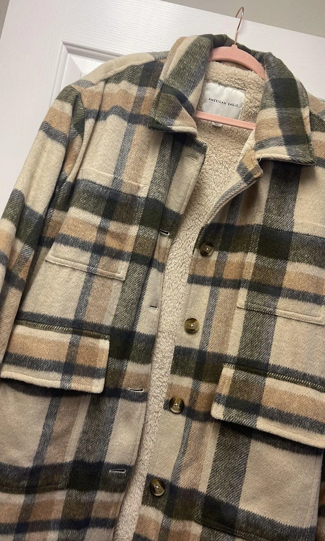 American Eagle plaid coat - Image 2