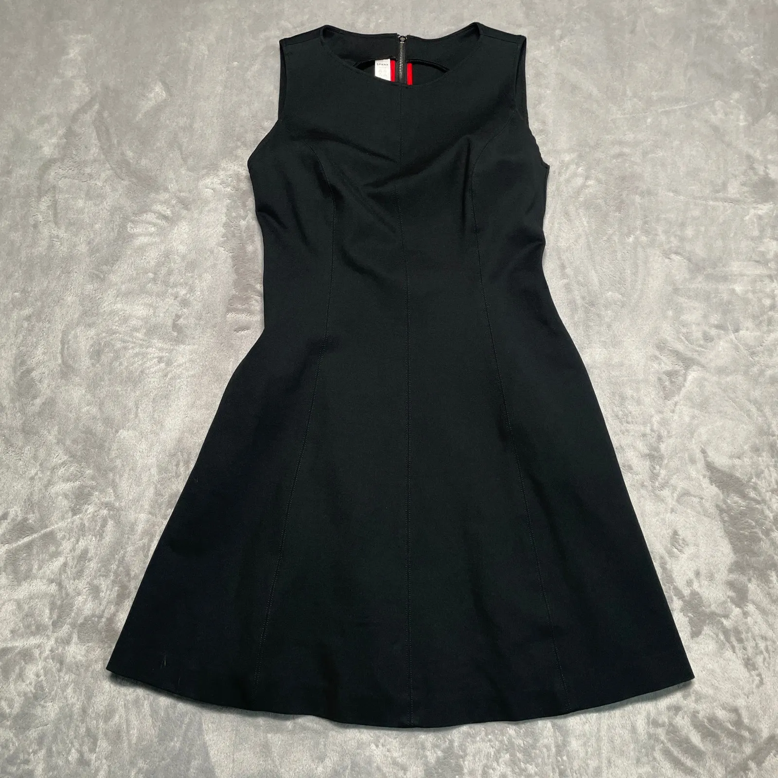 Spanx Perfect Fit Flare Dress Womens Small Black Pockets Classic Stretch Career - Image 11