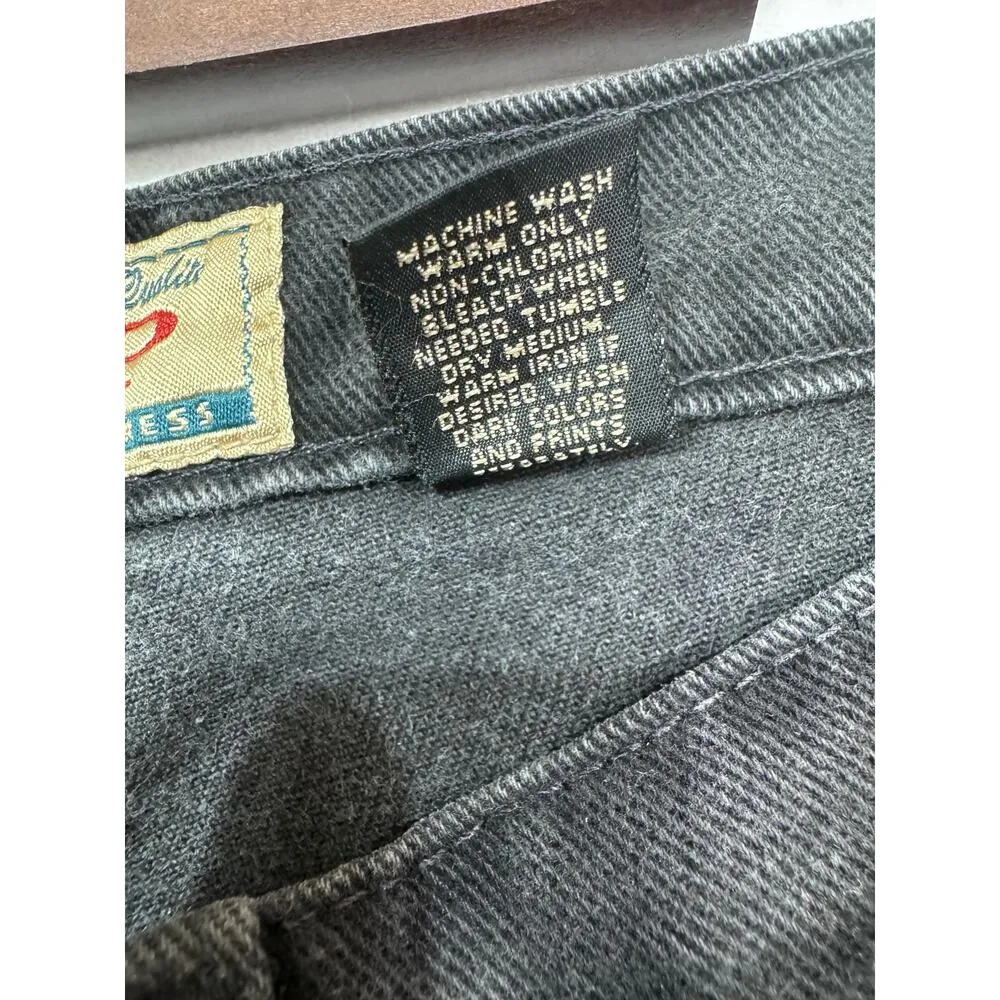 Vintage EXP Jeans By Express Tapered HighWaist Black Denim Pants Size 13/14 Rare - Image 5