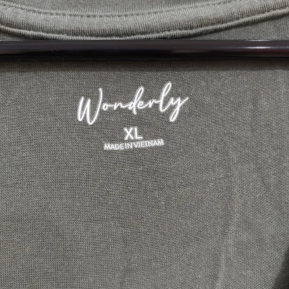 Wonderly Sage Green Casual Tee - Image 2