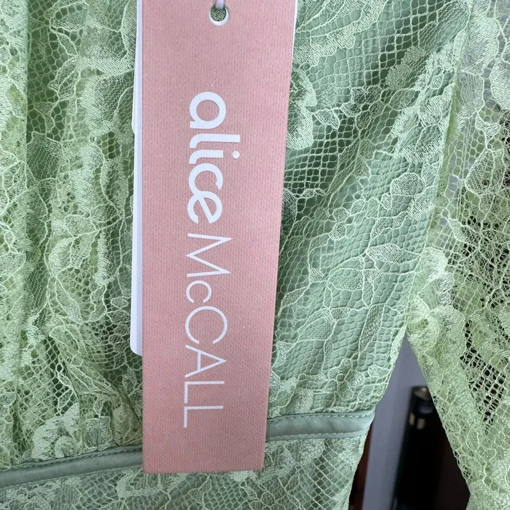 NWT Alice McCall Vivienne Midi Dress Lettuce Green Size 2 - Image 7