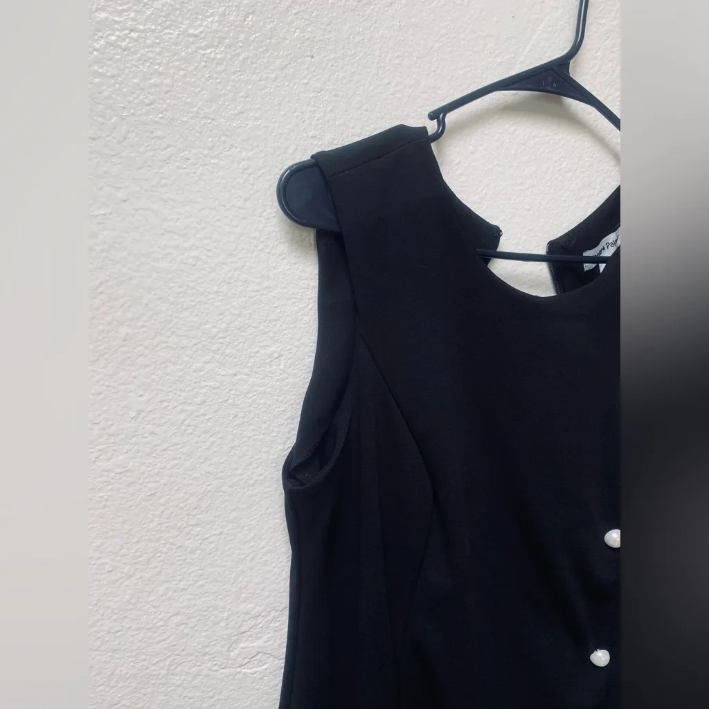 SHELBY & PALMER Women’s Size12 Cocktail Sleeveless Dress Black Pearls Polyester - Image 4
