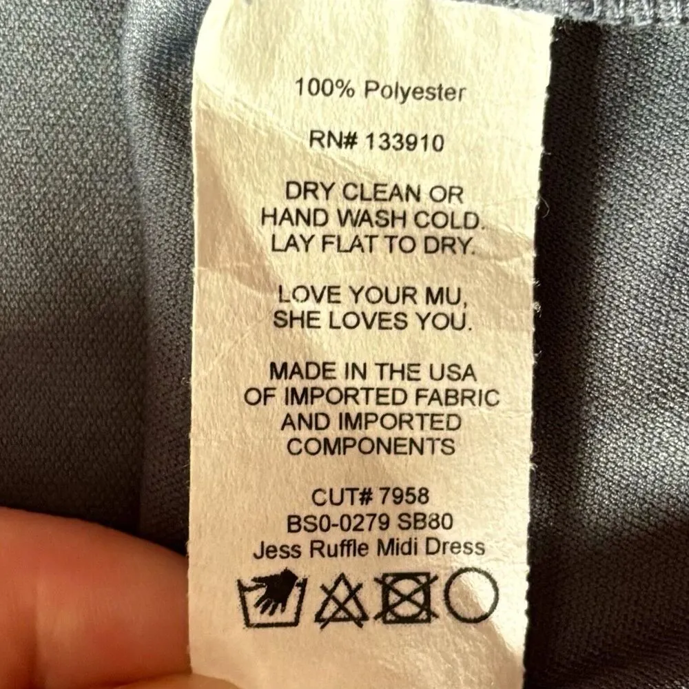 Show Me Your Mumu Dress Women’s Size XL Blue Chiffon Jess Ruffle Bridesmaid - Image 10