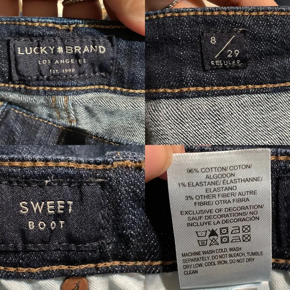 Lucky Brand Womens Jeans Sweet Boot Blue Denim Stretch Classic 5 Pocket 8 - Image 10
