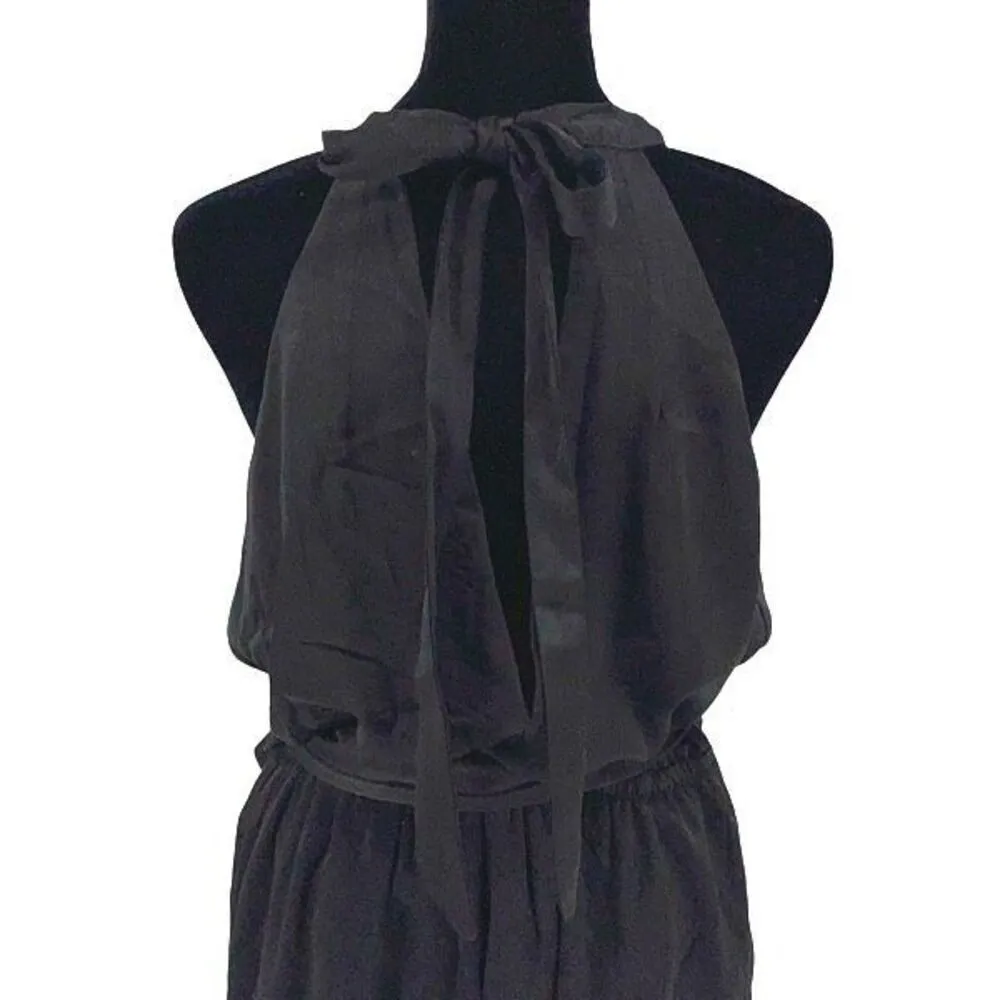 Dress Forum Womens Halter Tie Waist Cut-Out Sleeveless Jumpsuit Black Medium NWT - Image 8