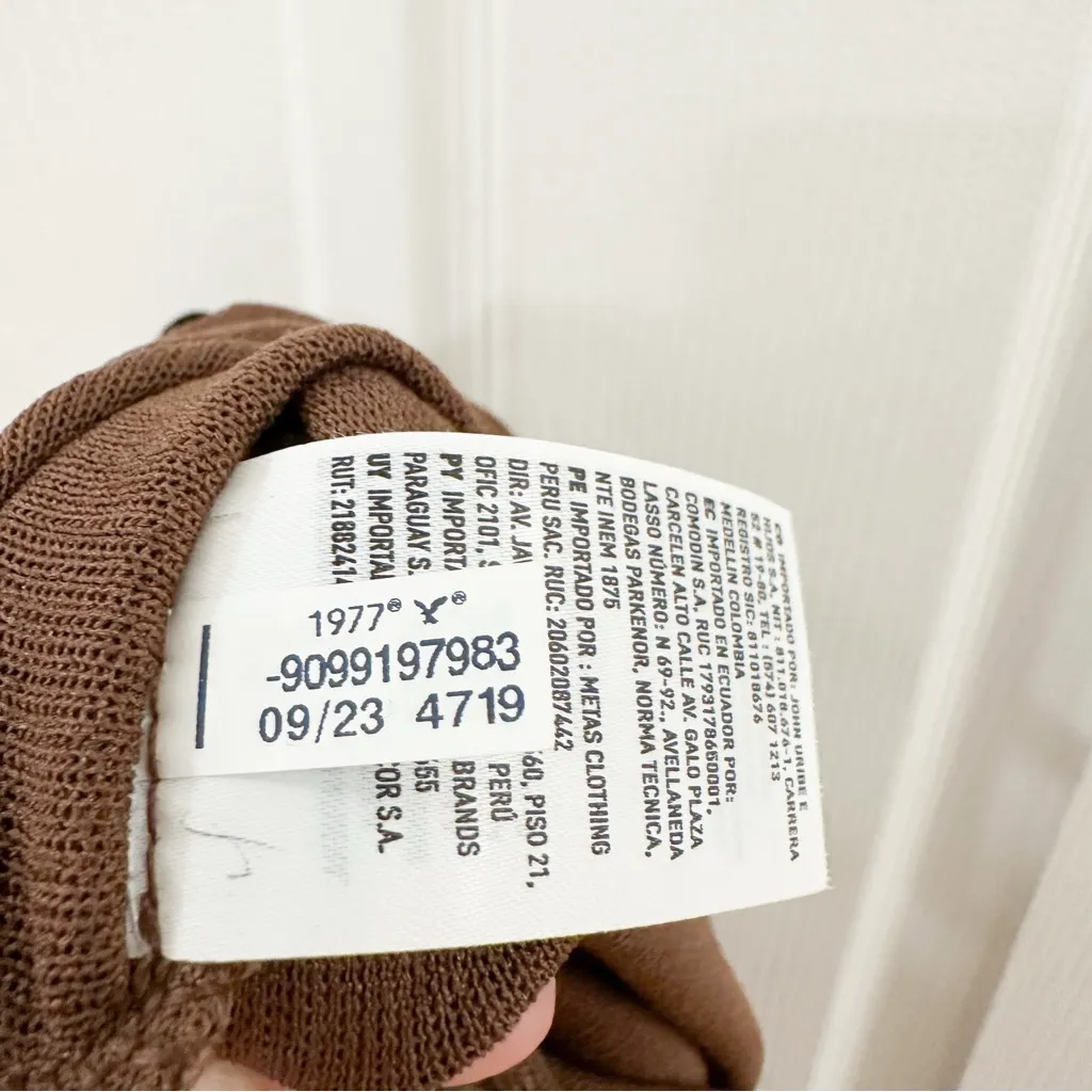 NEW American Eagle Stretch High-Waisted Ribbed Knit Midi Skirt Brown sz Large - Image 8