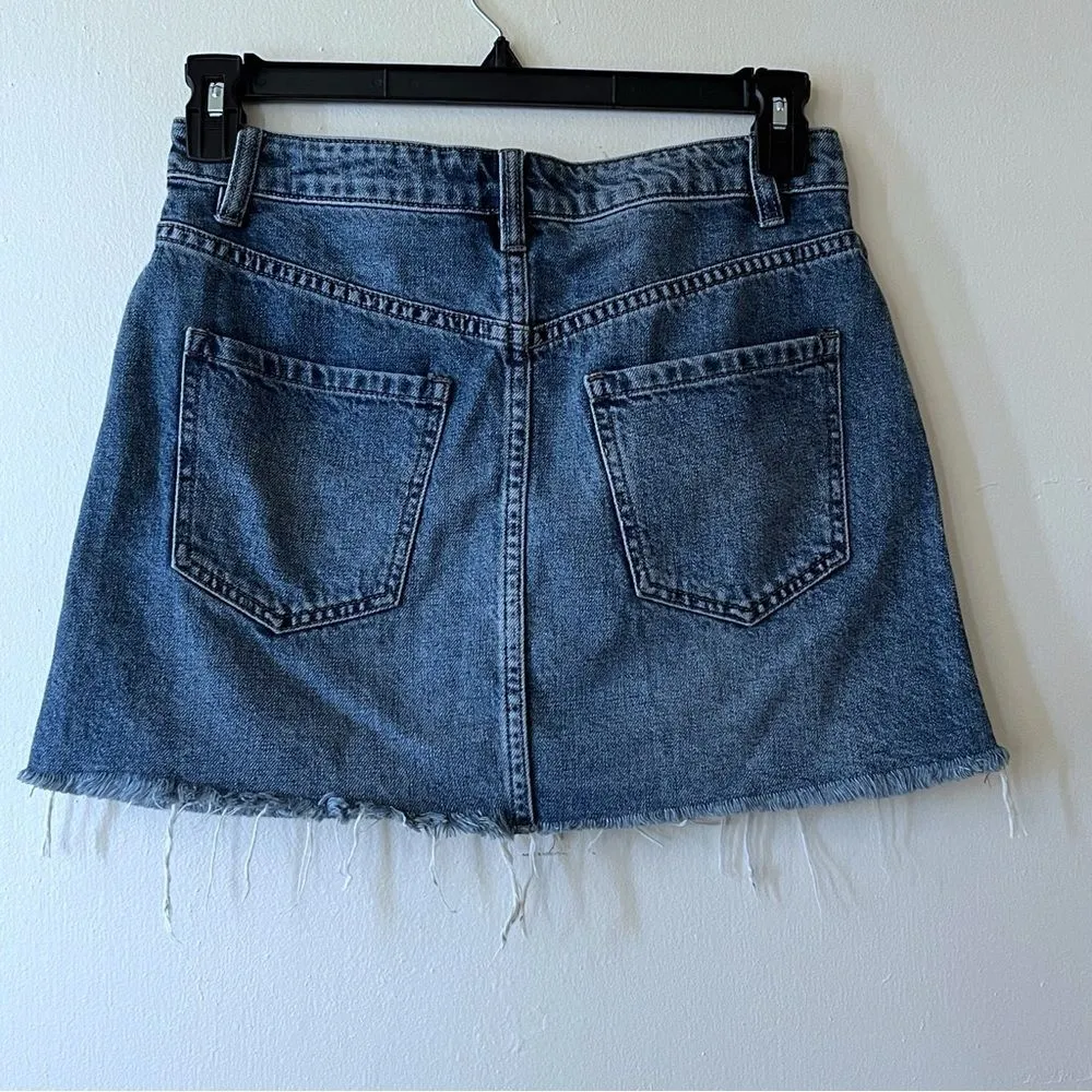 Free People We The Free Zip It Up Raw Hem Skirt Size 26 - Image 3