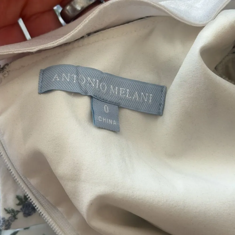 Antonio Melani Born on Fifth Cate Floral Print Crepe Platter Collar Midi Dress 0 - Image 6