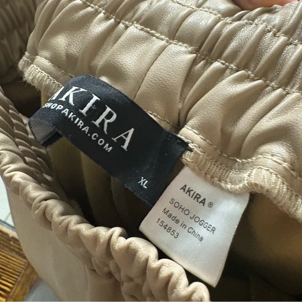 Akira Tan Faux Leather Joggers‎ Size XL - Image 6