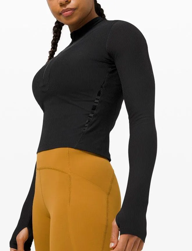 Cropped Long Sleeve Top Gloss Trim🖤 - Image 2