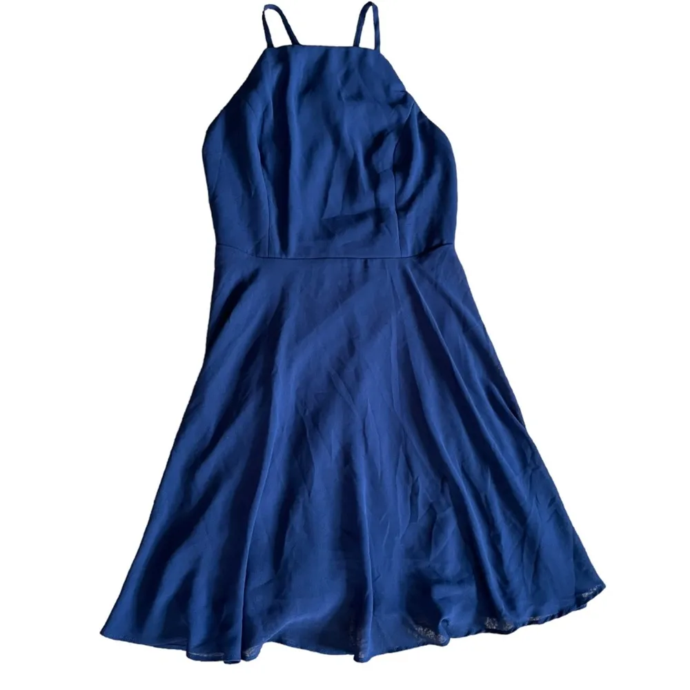 Lulus Letter Of Love Skater Mini Dress Navy Blue Women’s Size Small - Image 2