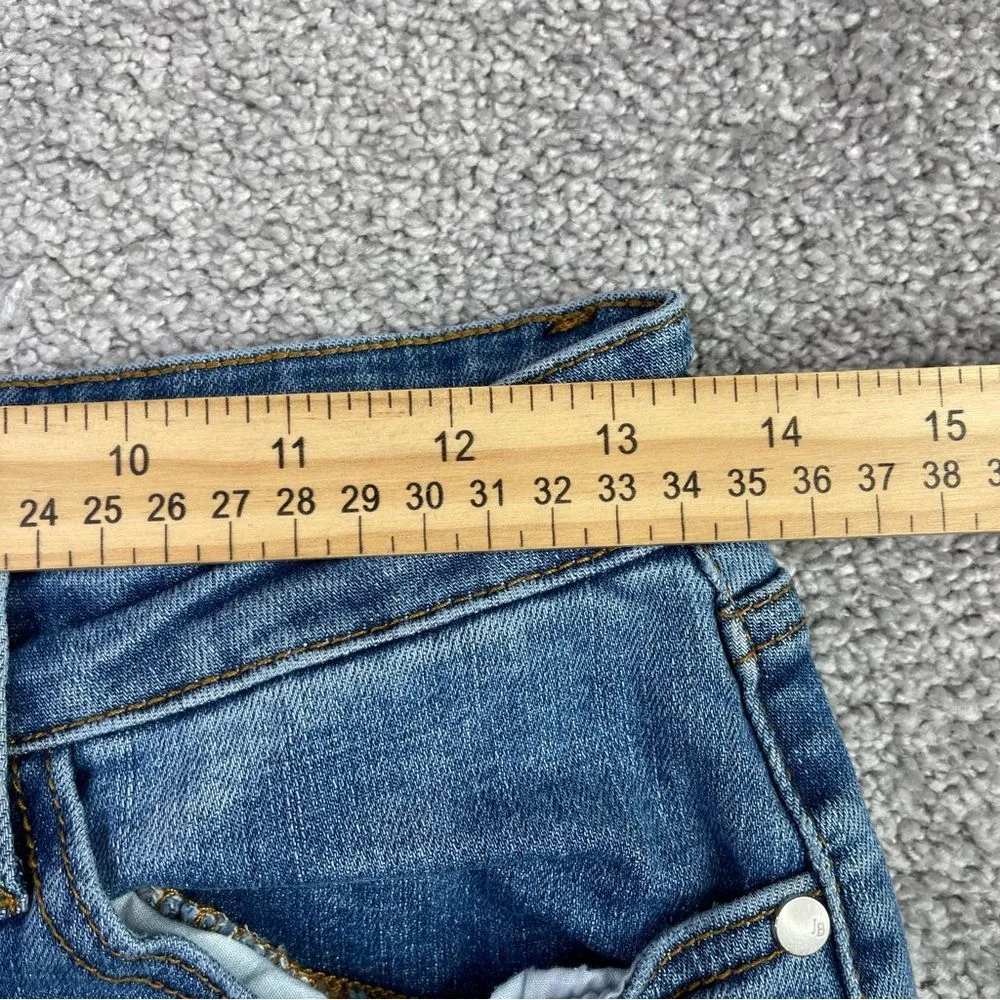 Judy Blue Jeans Women's 7/28 Blue Skinny High Rise Dark Denim Distressed - Image 8