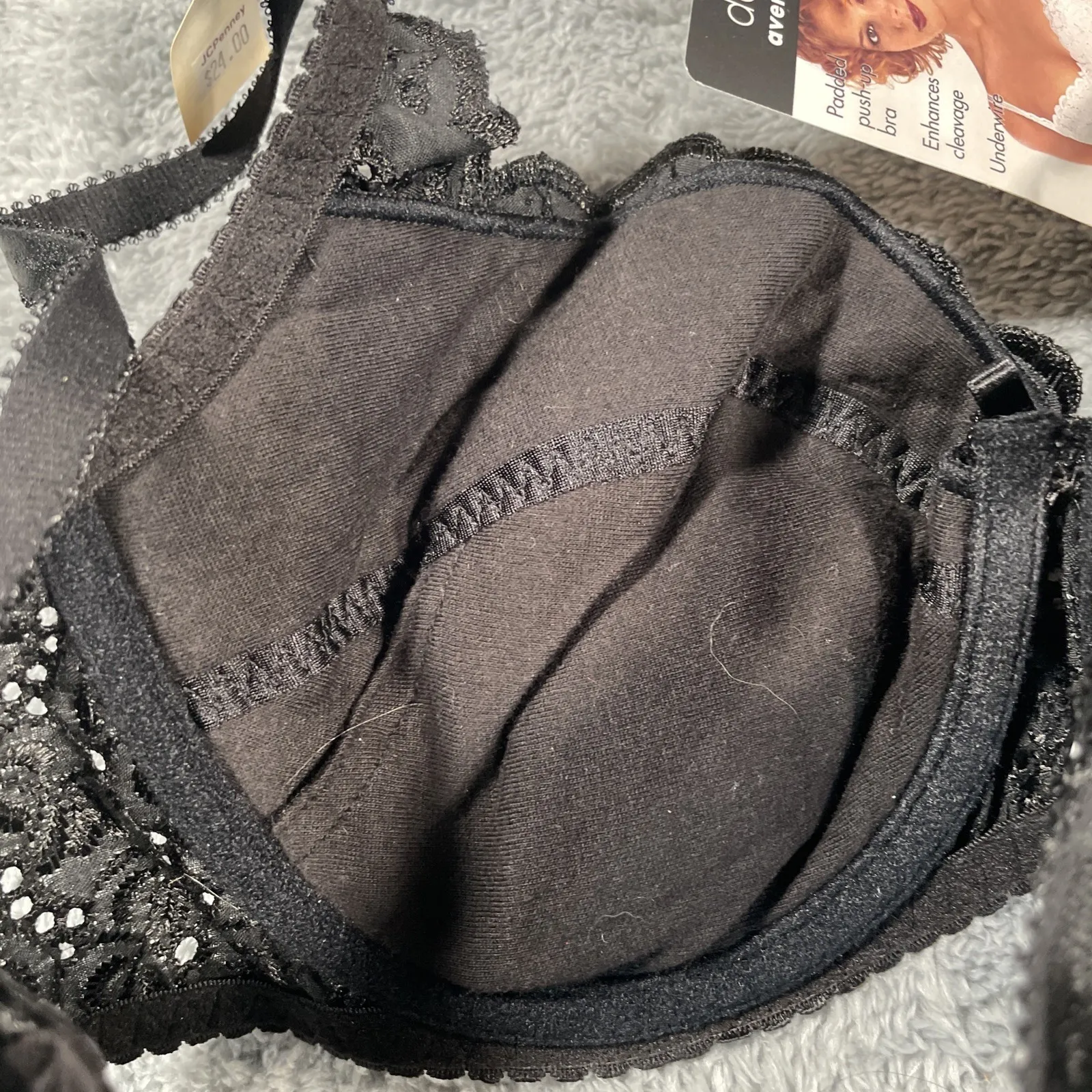 VTG Delicates The Amazing Average Figure Underwire Bra Size 36C 2894 Lace Demi - Image 10