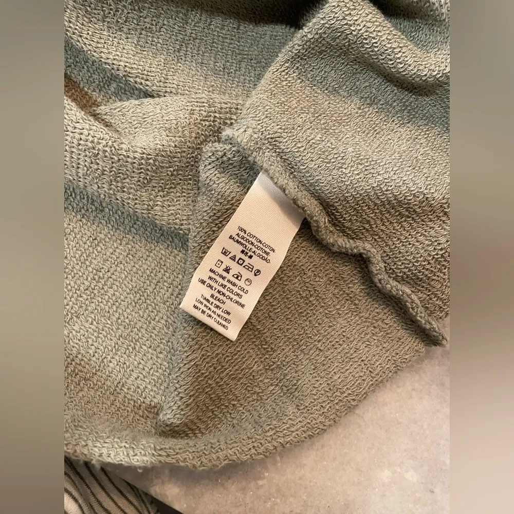 NWOT Free People Size S Sage Ooh La Ruffle Yoke Long Sleeve Raw Hem Sweatwhirt - Image 10