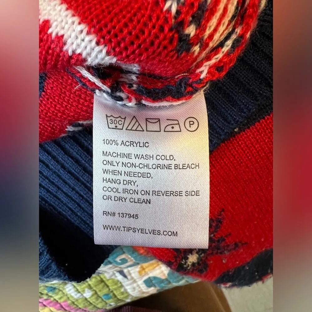 Tipsy Elves Holiday Ugly Hooded Christmas Sweater Size: Small Christmas in July - Image 9