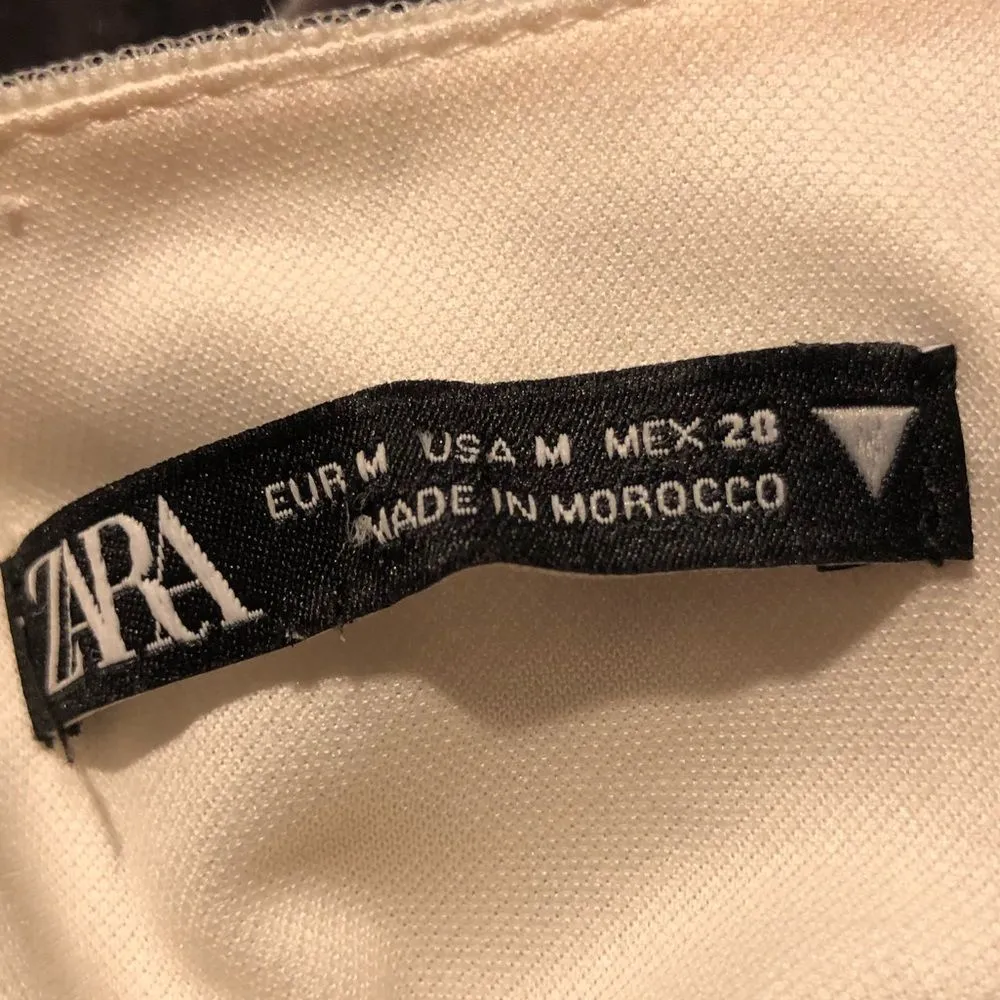 Zara Cream Daisy 3D Appliqué Cami Strap Bodysuit Floral Snap Buttons size M - Image 10