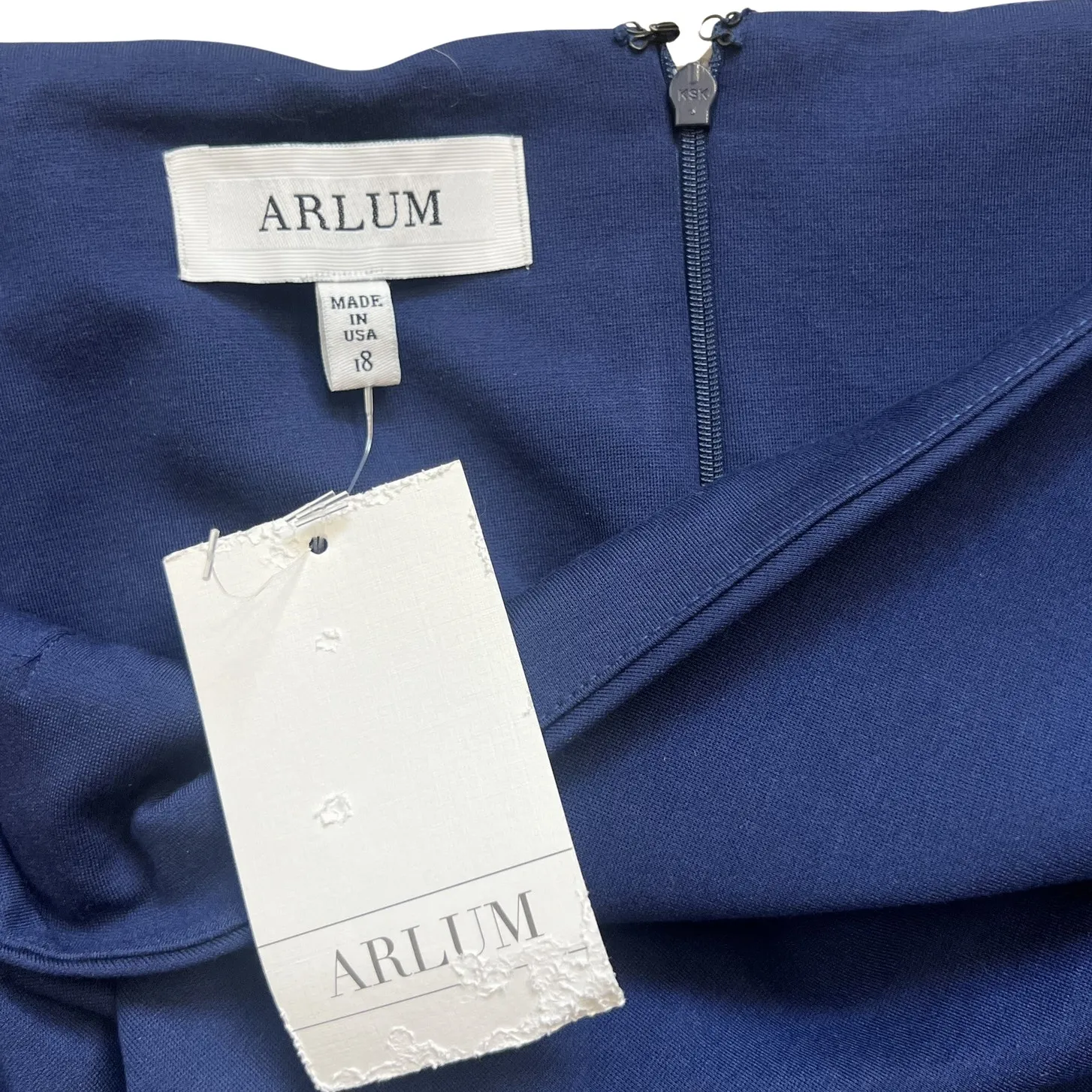 Arlum Royal Blue Indigo Full Asymmetrical Midi Skirt Plus Size 18 NEW Tags - Image 3