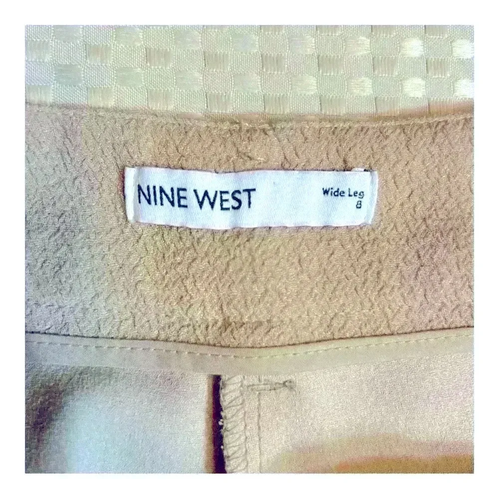 Nine West wide Leg Career Pants Womens 8 Camel color - Image 5