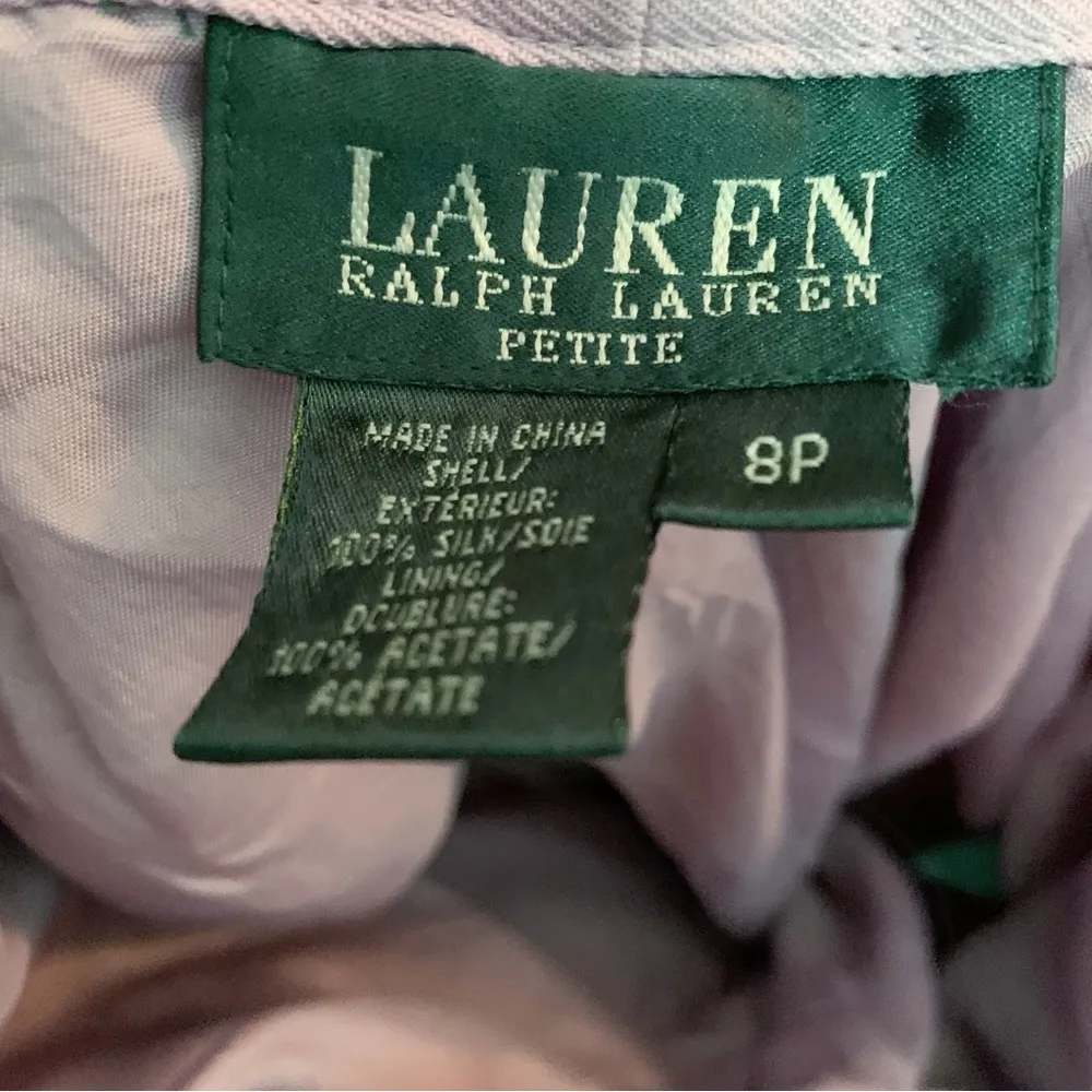 LAUREN  Vintage 100% SILK Y2K PINK Pants Straight Leg Trousers 8P - Image 5